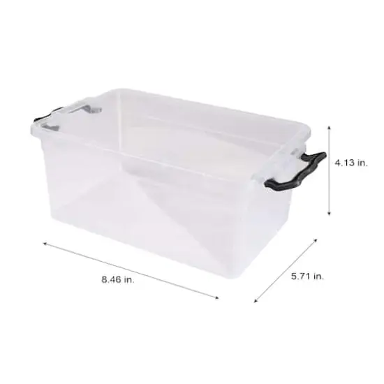 Simplify 1.75L Clear Stackable Storage Bin with Handle {5}
