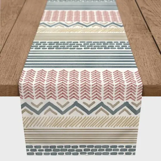 Watercolor Boho Outdoor Table Runner {4}