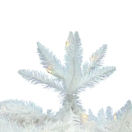 9ft. Pre-Lit Sparkle White Spruce Artificial Christmas Tree, Pure White LED Lights {3}