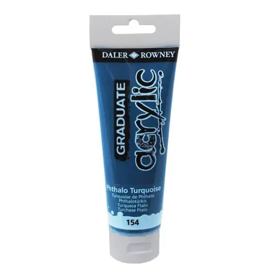 Daler-Rowney&reg; Graduate Acrylic Paint, 120mL 154 Phtalo Turquoise {1}