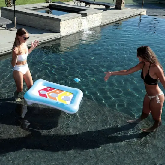 Inflatable Bean Bag Toss Swimming Pool Game {3}