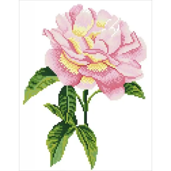 Diamond Dotz&reg; Intermediate Pink Rose with Frame Diamond Painting Kit {3}