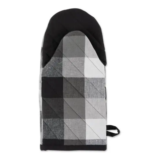 DII&reg; Tri Color Check Oven Mitts, 2ct. Black {4}