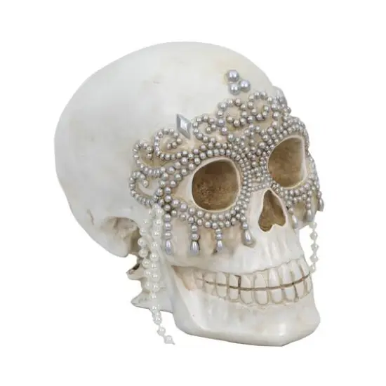 7" Skull with Pearl Mask Tabletop D&eacute;cor by Ashland&reg; {3}