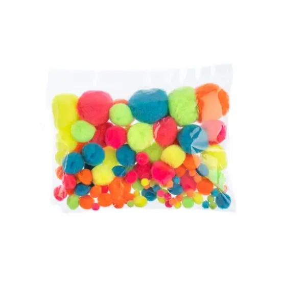 John Bead Mixed Neon Colors Pom Poms, 100ct. {4}