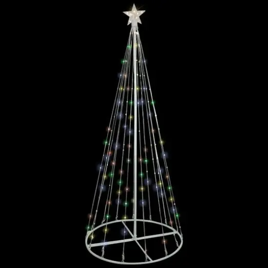 6ft. LED Color Changing Multiple Function Outdoor Show Cone Tree {3}
