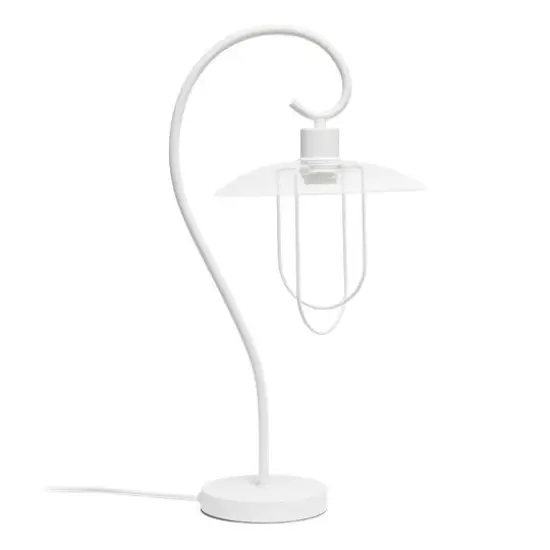 Lalia Home Modern Metal Scroll Table Lamp White {11}