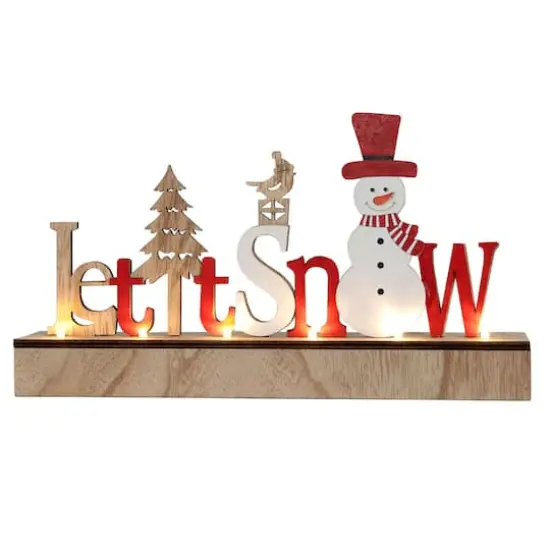 Santa's Workshop 12" Let it Snow LED Decoration {1}
