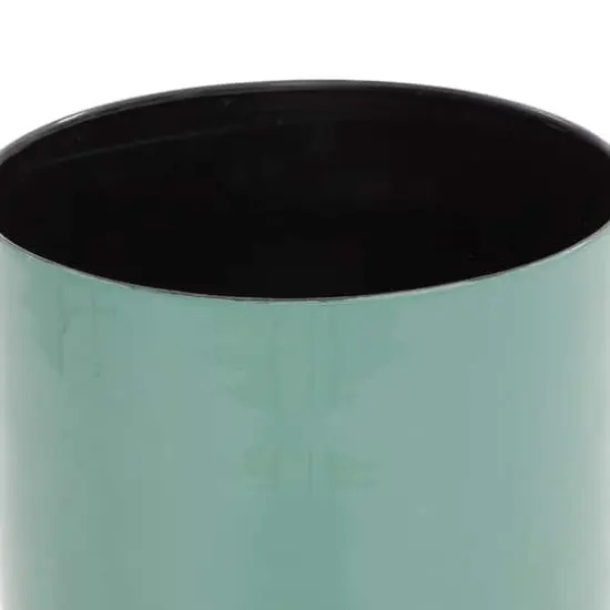 Teal Metal Contemporary Planter Set {3}