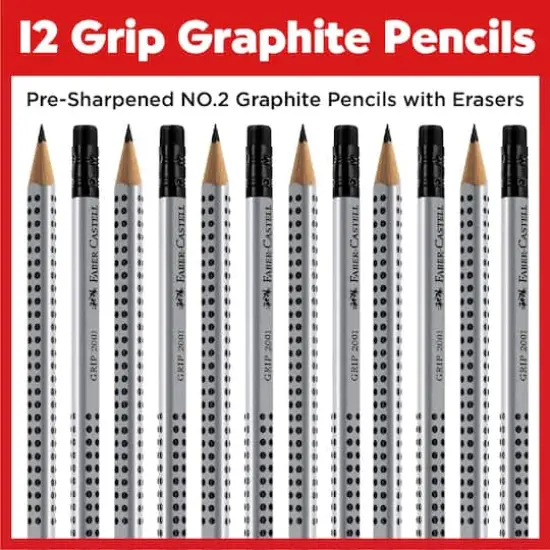 Faber-Castell HB Graphite GRIP Writing EcoPencils, 12ct. {3}