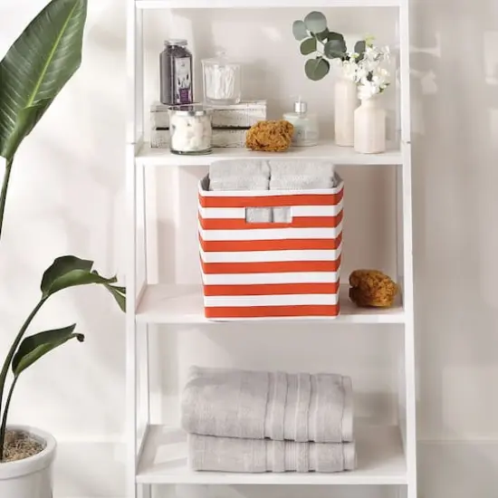 DII&reg; 11" Polyester Stripes Storage Cube Spice {4}