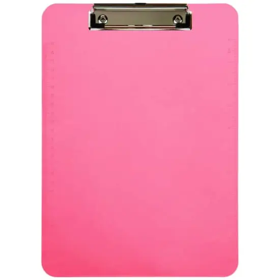 JAM Paper Letter Size Plastic Clipboard Pink {1}