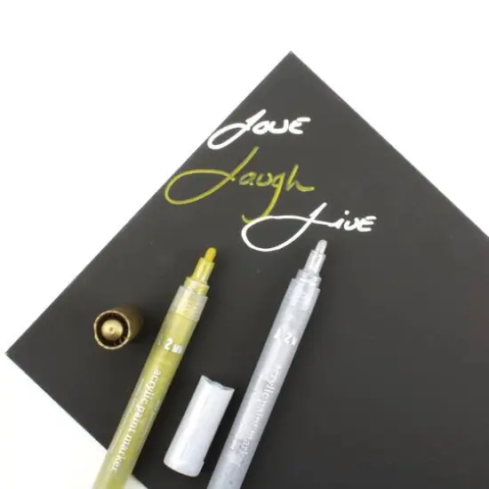 Art Alternatives Medium Silver & Gold Acrylic Paint Marker Set {3}