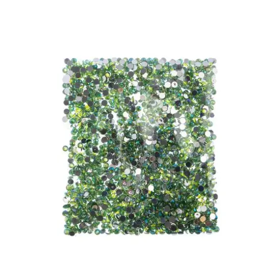 John Bead Acrylic Round Flat Back Rhinestones, 4mm Peridot AB {4}