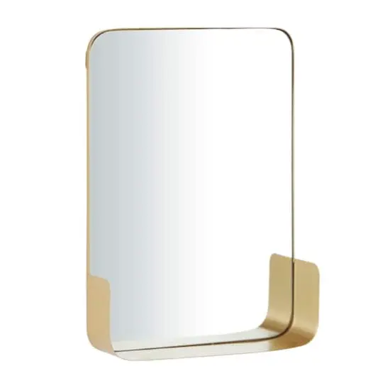 CosmoLiving by Cosmopolitan 22" Metal Modern Wall Mirror Gold {1}