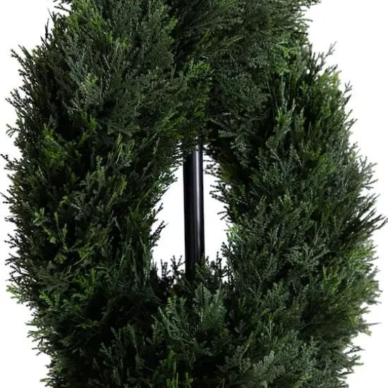 8ft. UV-Resistant Double Pond Cypress Spiral Topiary {5}