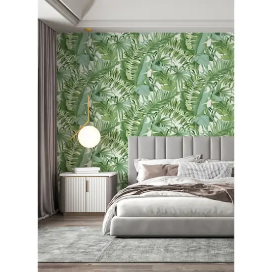 Katie Hunt Green Tropical Palm Leaf Wall Mural {3}