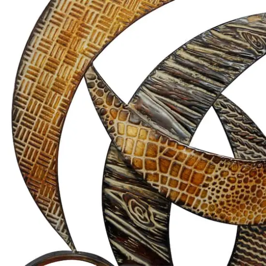 40" Beige Metal Contemporary Ornamental Wall Decor {4}