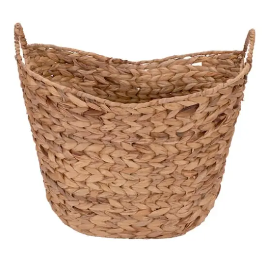 Household Essentials 17.5" Woven Natural Hyacinth Basket with Handles {10}