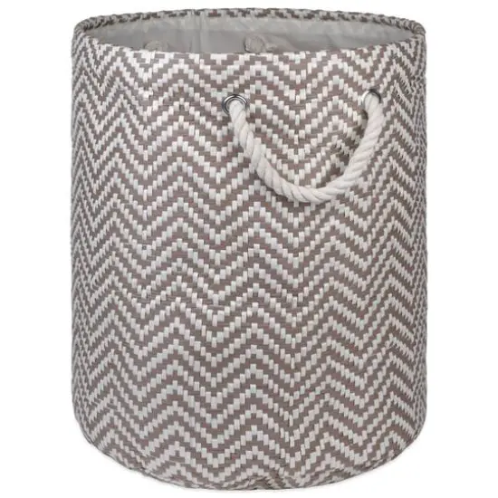DII&reg; Medium Round Chevron Paper Bin Stone {1}