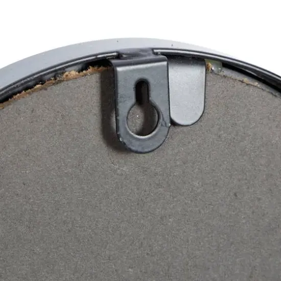 52" Black Contemporary Metal Wall Mirror Cluster {6}