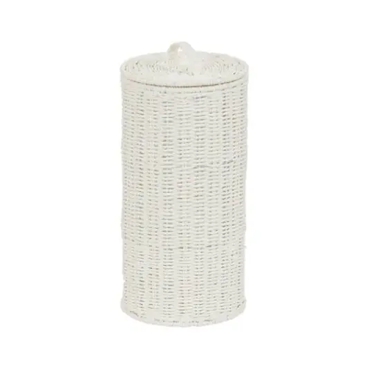Household Essentials Wicker Toilet Paper Holder with Lid {1}
