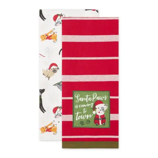 DII&reg; Santa Paws Dishtowel Set {4}