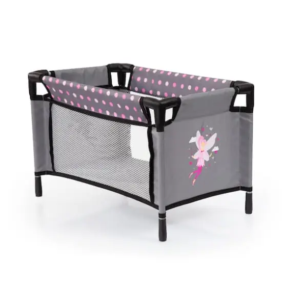 Bayer Design Black & Pink Dots Baby Doll Travel Bed & Accessories Set {3}