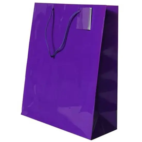 JAM Paper Large Glossy Gift Bags, 100ct. Purple {1}