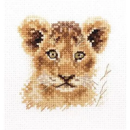 Alisa Animal Portraits Lion Cub Cross Stitch Kit {1}