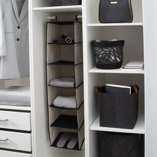 Simplify Black 6 Shelf Closet Organizer {4}
