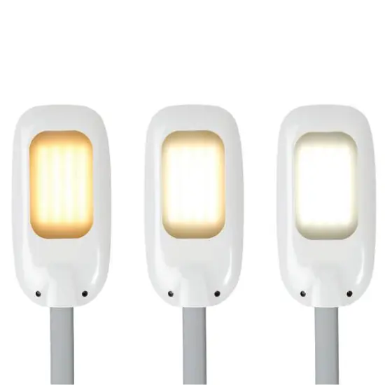 OttLite 64" White LED Floor Lamp with USB and Tablet Stand {7}