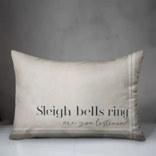 Sleigh Bells Ring 20" x 14" Indoor / Outdoor Pillow {3}