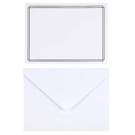 Black Border Flat Cards & Envelopes by Recollections&trade;, 5" x 7" {3}