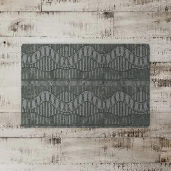 Lace Pattern Floor Mat Charcoal {3}