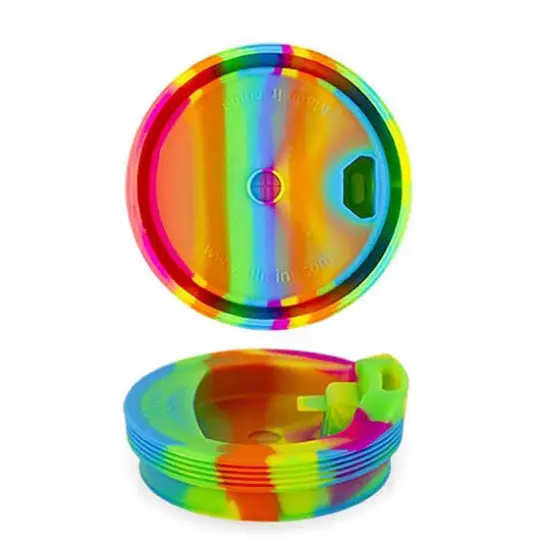 Silipint&reg; 8oz. Hippie Hops Silicone Travel Cup Lids, 4ct. {6}