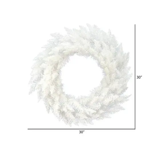 30" Sparkle White Spruce Wreath {5}