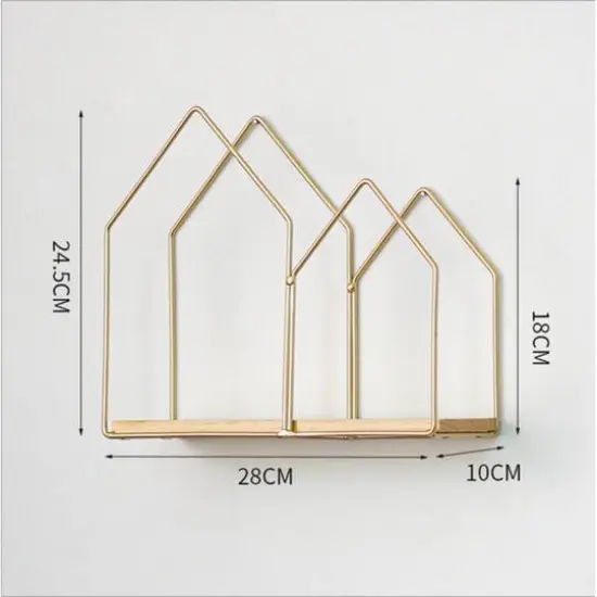 Houses Wall Hanging Bathroom Storage Gold {4}