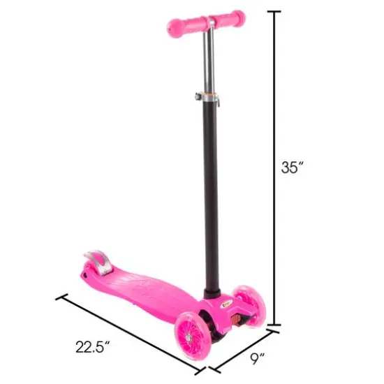 Toy Time Pink Beginner 3-Wheel Scooter {7}