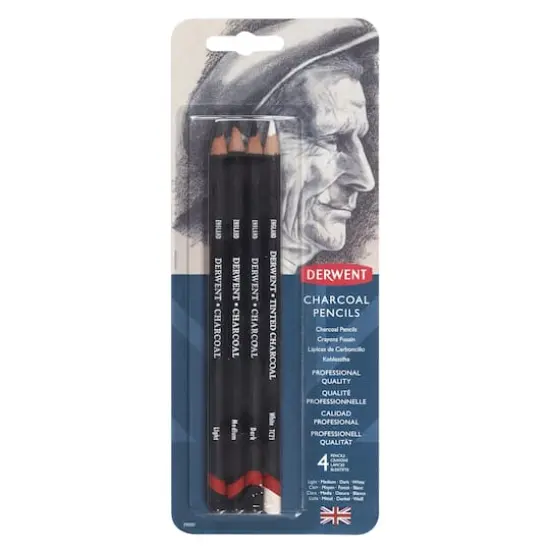 Derwent&reg; Charcoal 4 Pencil Set {1}