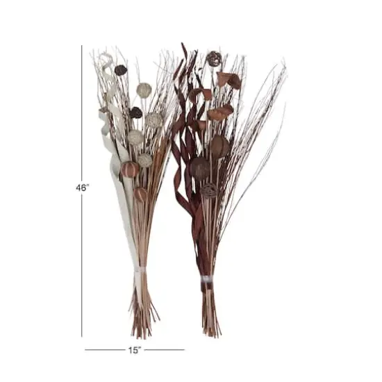 Set of 2" Brown Sea Grass Natural Foliage, 46" x 15" {7}