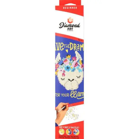 Diamond Art Beginner Flower Llama Kit {3}