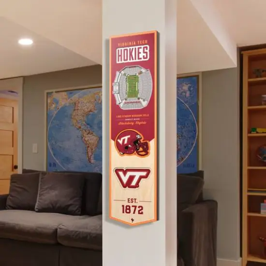 College 3D StadiumView Banner Virginia Tech Hokies {4}