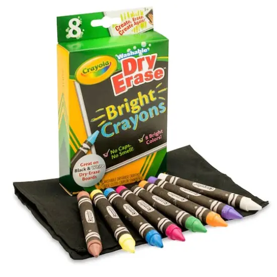 6 Packs: 8 ct. (48) Crayola&reg; Washable Dry Erase Bright Crayons {4}
