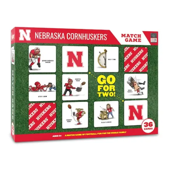 College Team Licensed Memory Match Game Nebraska Cornhuskers {1}