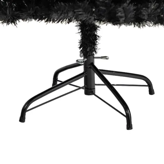 4ft. Pre-Lit Black Artificial Christmas Tree, Clear LED Lights {7}