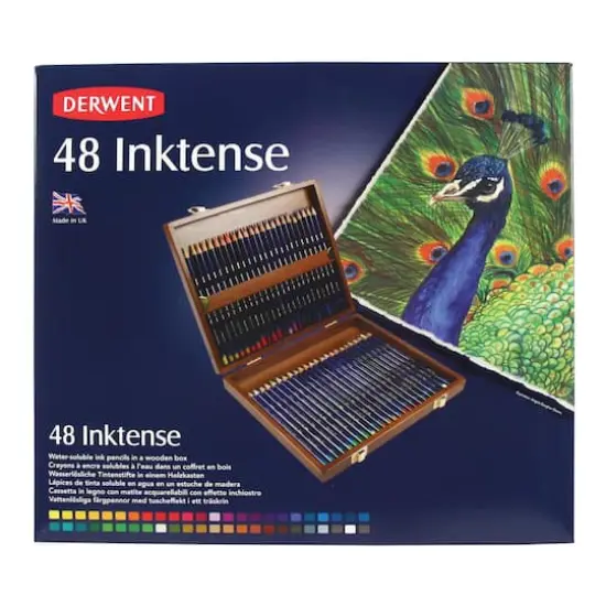 Derwent&reg; Inktense Pencil 48 Color Wood Box Set {3}