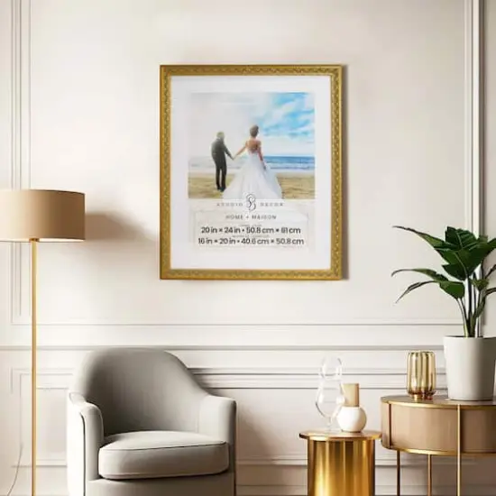 Home Gold Ornate Frame with Mat by Studio D&eacute;cor&reg; {3}