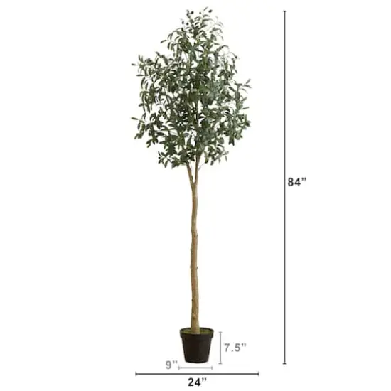 7ft. Potted Artificial Olive Tree {5}