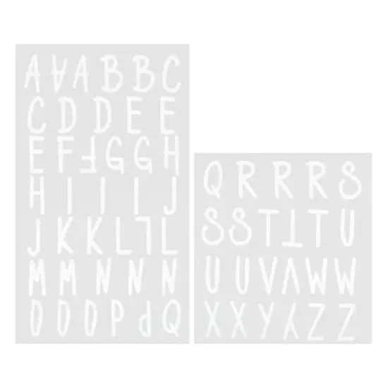 White Fun Font Alphabet Iron-On Transfers by Make Market&reg; {1}